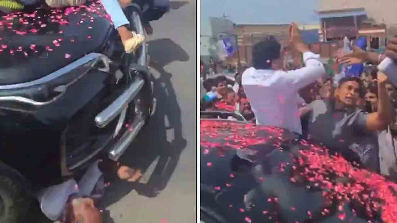 వైఎస్‌ జగన్‌ కారు ఢీకొని వ్యక్తి మృతి.. పోలీసుల అదుపులో జగన్‌ కారు డ్రైవర్‌