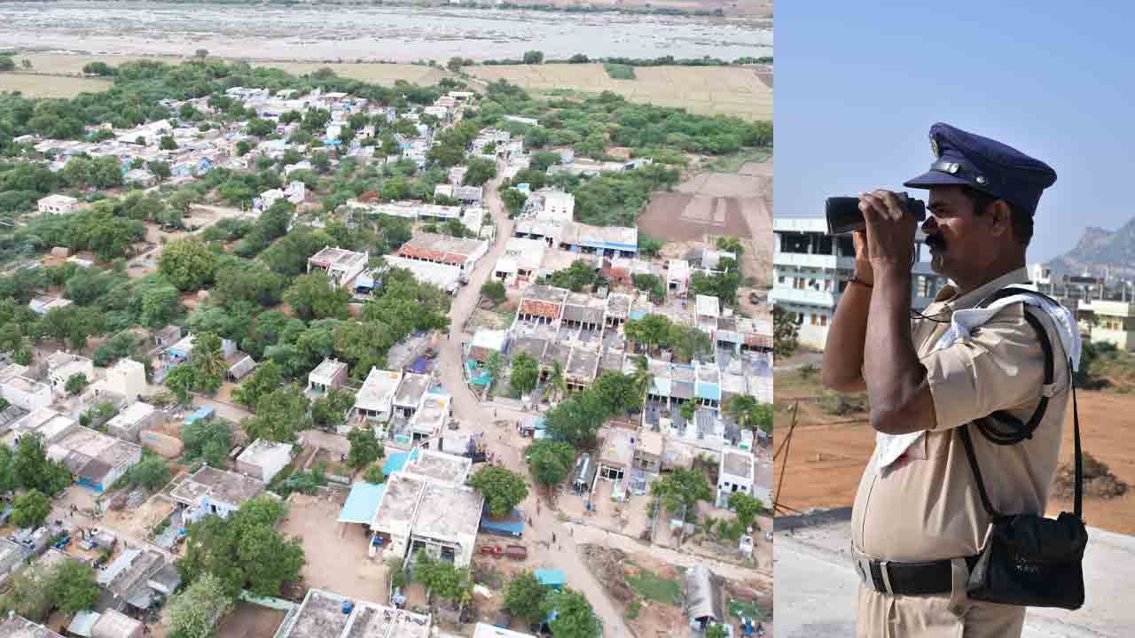 అష్టదిగ్బంధం ! పెద్ద ధన్వాడ చుట్టూ మప్టీలో పాలీసులు