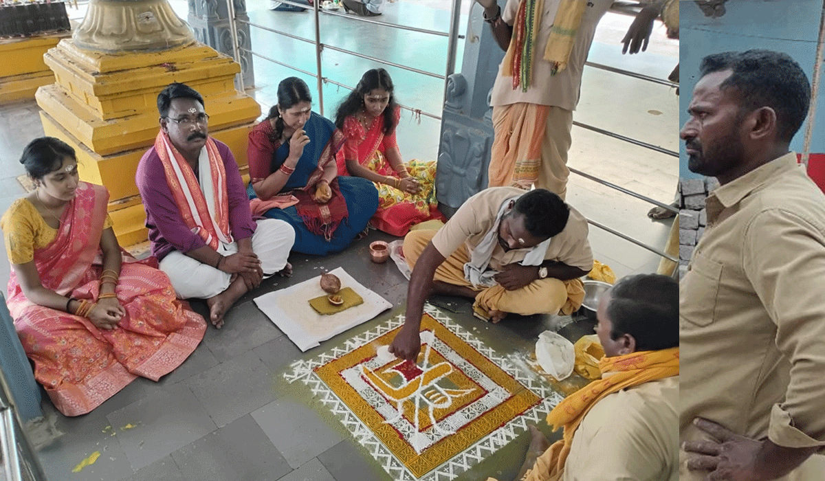 Odela Mallanna | ఓదెల మల్లన్నను దర్శించుకున్న పెద్దపెల్లి ఏసీపీ.. స్వామివారికి పట్నం బోనం సమర్పణ