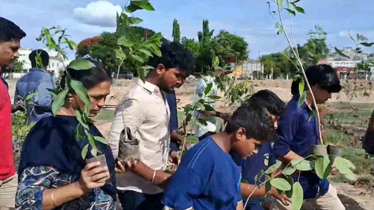 270 saplings planted |  విమాన ప్రమాద మృతులకు నివాళిగా.. 270 మొక్కలు   నాటారు