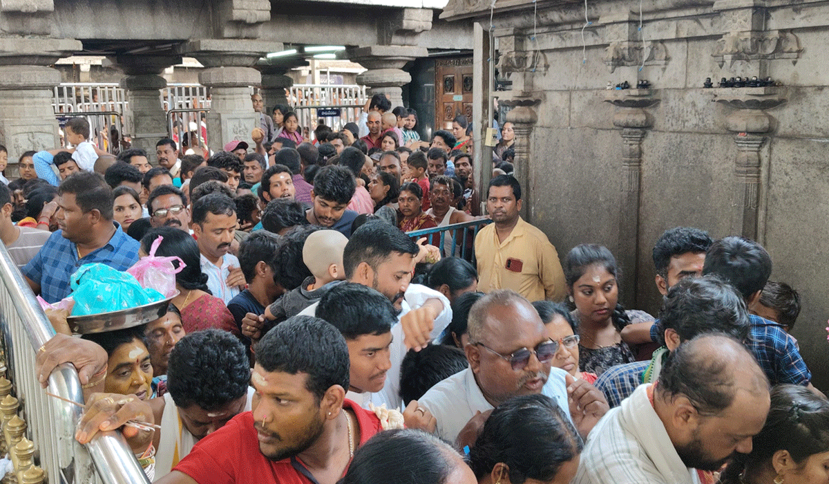 Rajanna temple | రాజన్న ఆలయానికి పోటెత్తిన భక్త జనం.. దర్శనం కోసం క్యూ లైన్ లో భక్తుల పడిగాపులు