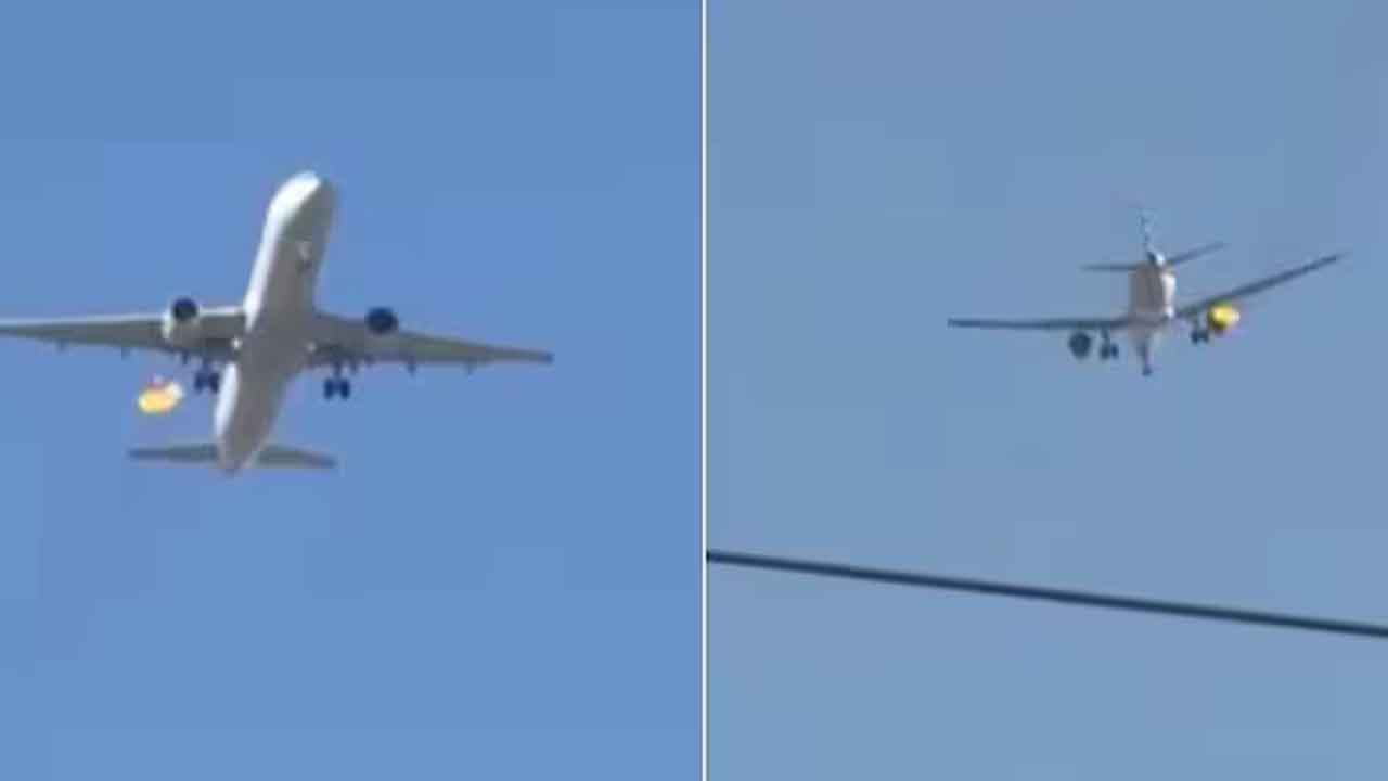 గాల్లో ఉండగా విమానంలో మంటలు