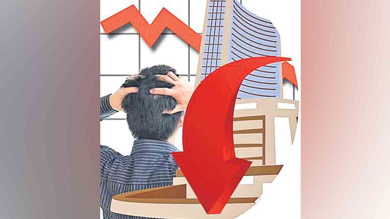 మార్కెట్లకు షాక్‌.. మిడిల్‌ ఈస్ట్‌ ఉద్రిక్తతలతో అమ్మకాల ఒత్తిడిలోకి మదుపరులు