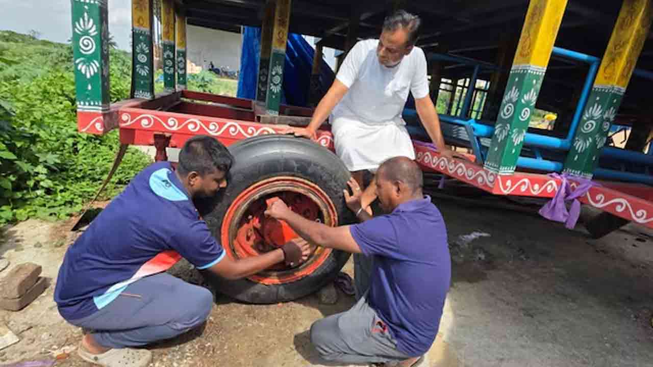 Jagannath Chariot | జగన్నాథుడి రథచక్రాలుగా సుఖోయ్‌ ఫైటర్‌ జెట్‌ టైర్‌లు..!