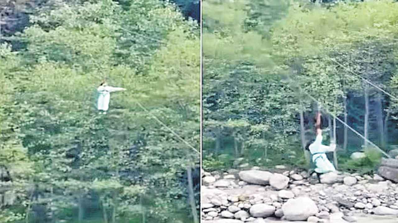 జిప్‌లైన్‌ రైడ్‌ చేస్తుండగా తెగిన కేబుల్‌.. బాలిక పరిస్థితి విషమం