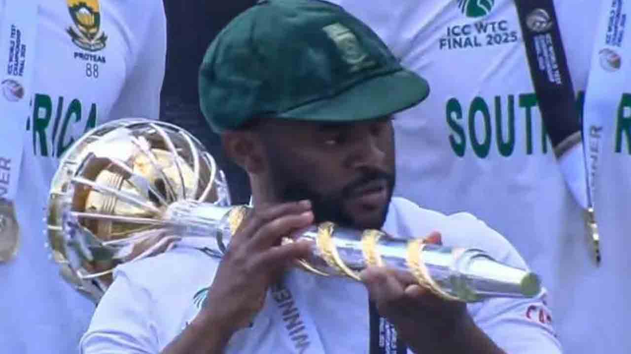 WTC Celebration | టెస్టు గ‌ద‌తో ‘గ‌న్ సెల‌బ్రేష‌న్’.. బవుమా వీడియో వైర‌ల్..!