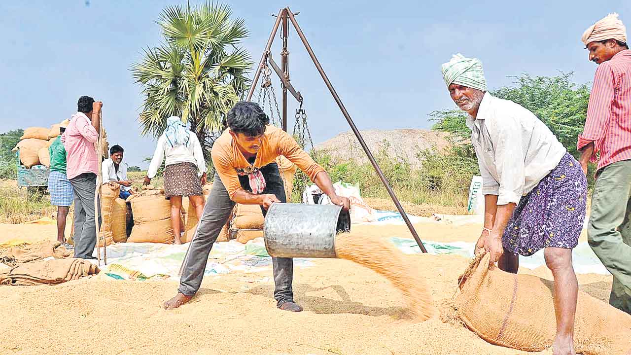 కొన్నది తక్కువ.. ప్రచారం ఎక్కువ!.. ధాన్యం కొనుగోళ్లపై రేవంత్‌రెడ్డి సర్కారు గొప్పలు!