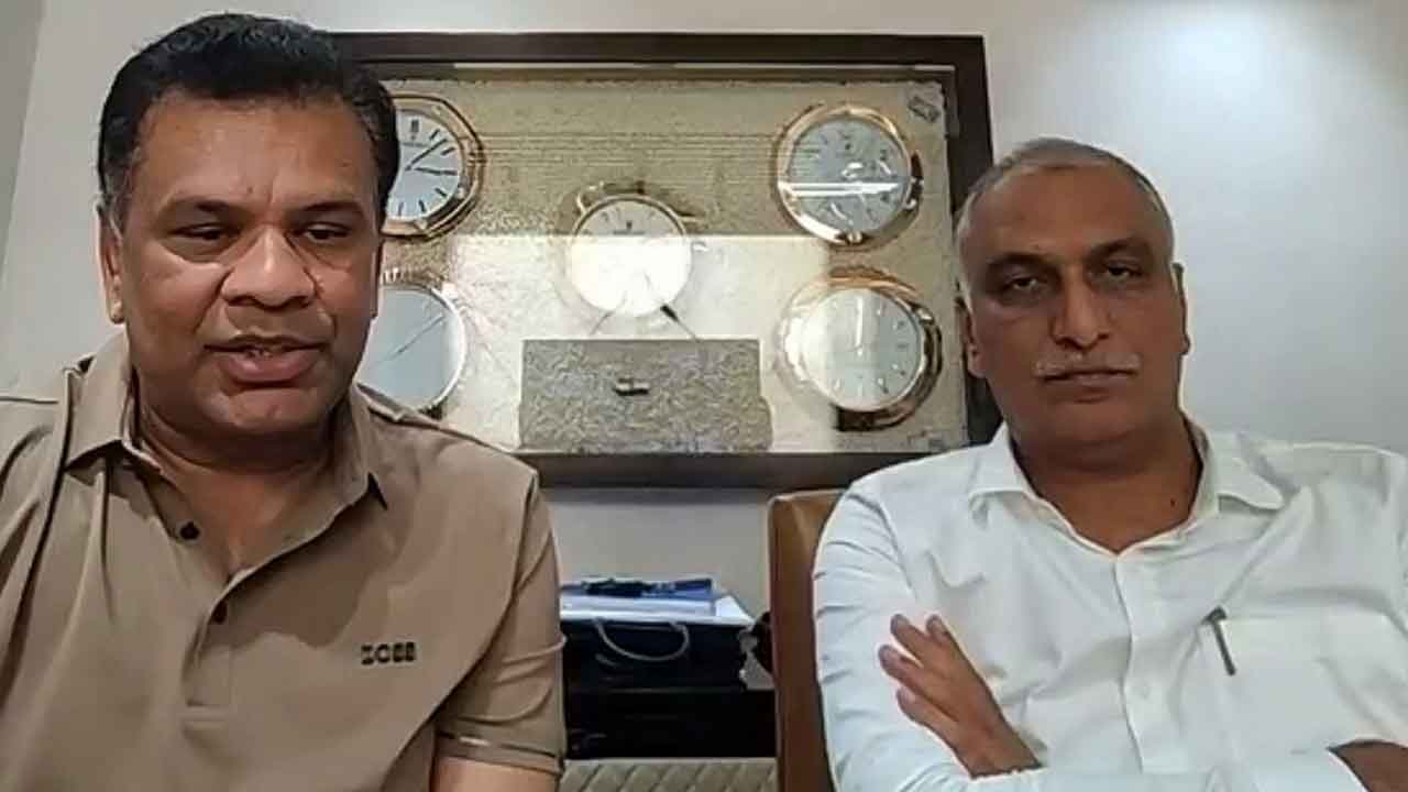 NRI | కాళేశ్వరం ప్రాజెక్ట్‌పై హరీశ్‌ రావు జలపాఠాలు..! ఆసక్తిగా విన్న ఎన్నారైలు!!