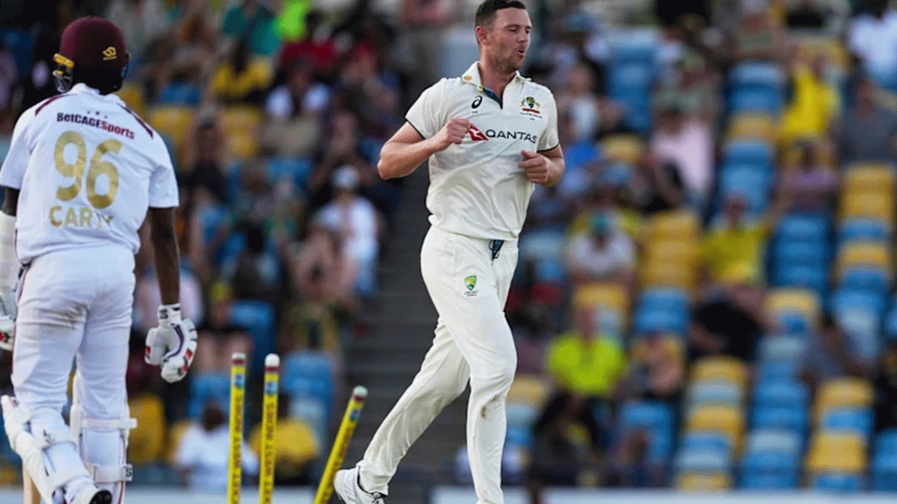 Australia: విండీస్‌ను కూల్చిన హేజిల్‌వుడ్‌.. తొలి టెస్టులో ఆసీస్ విక్ట‌రీ