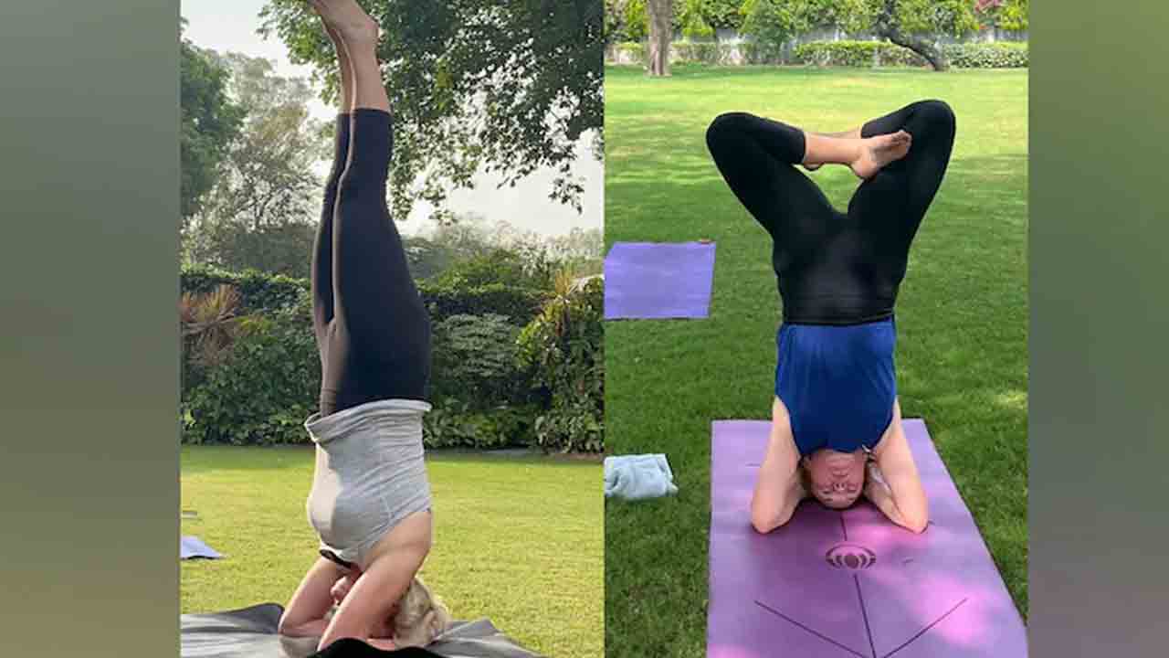 International Yoga Day | యోగా డేన శీర్షాసనం, పద్మాసనం.. నార్వే దౌత్యాధికారి పోస్ట్ వైరల్