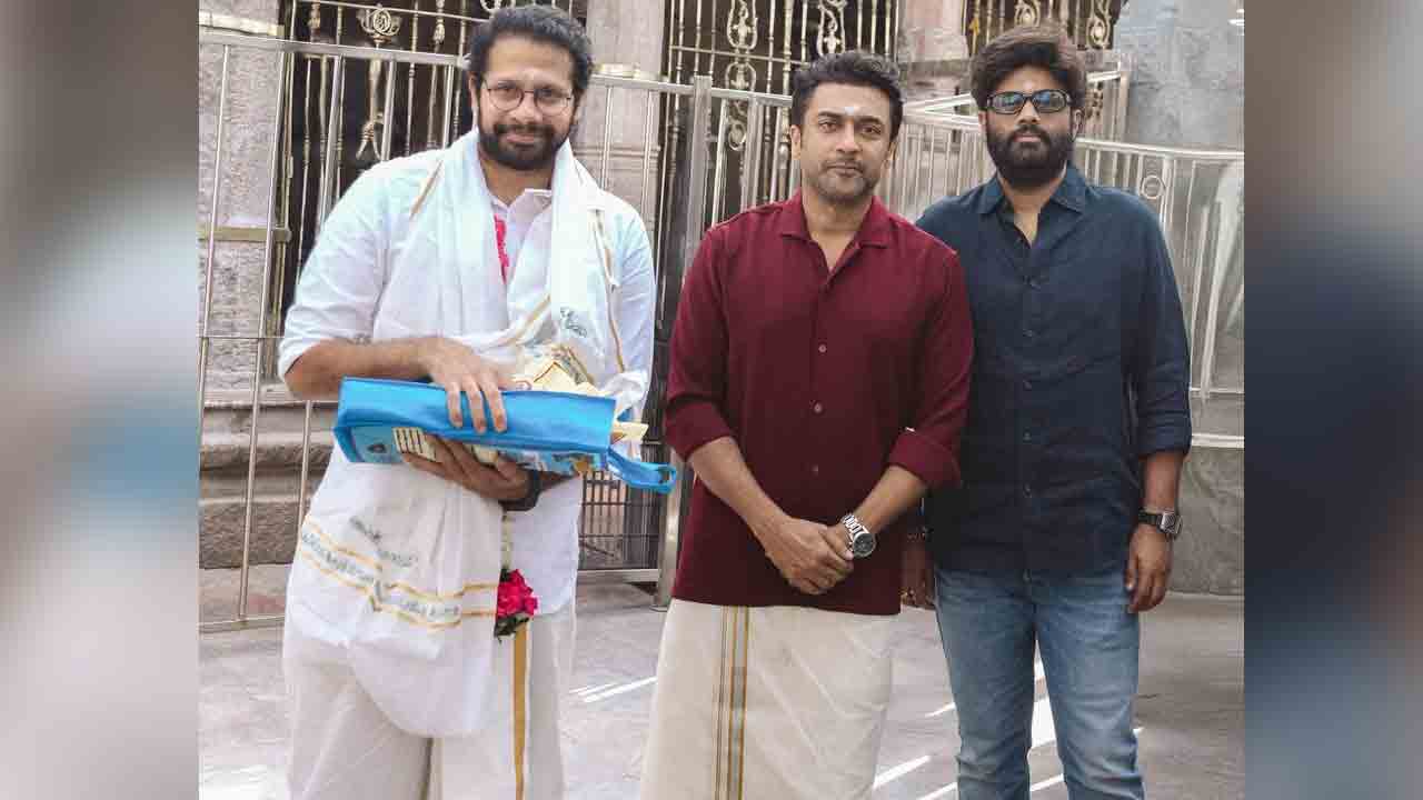 Pazhani Murugan temple | ప‌ళ‌ని మురుగ‌న్‌ని ద‌ర్శించుకున్న న‌టుడు సూర్య‌, నిర్మాత నాగ‌వంశీ