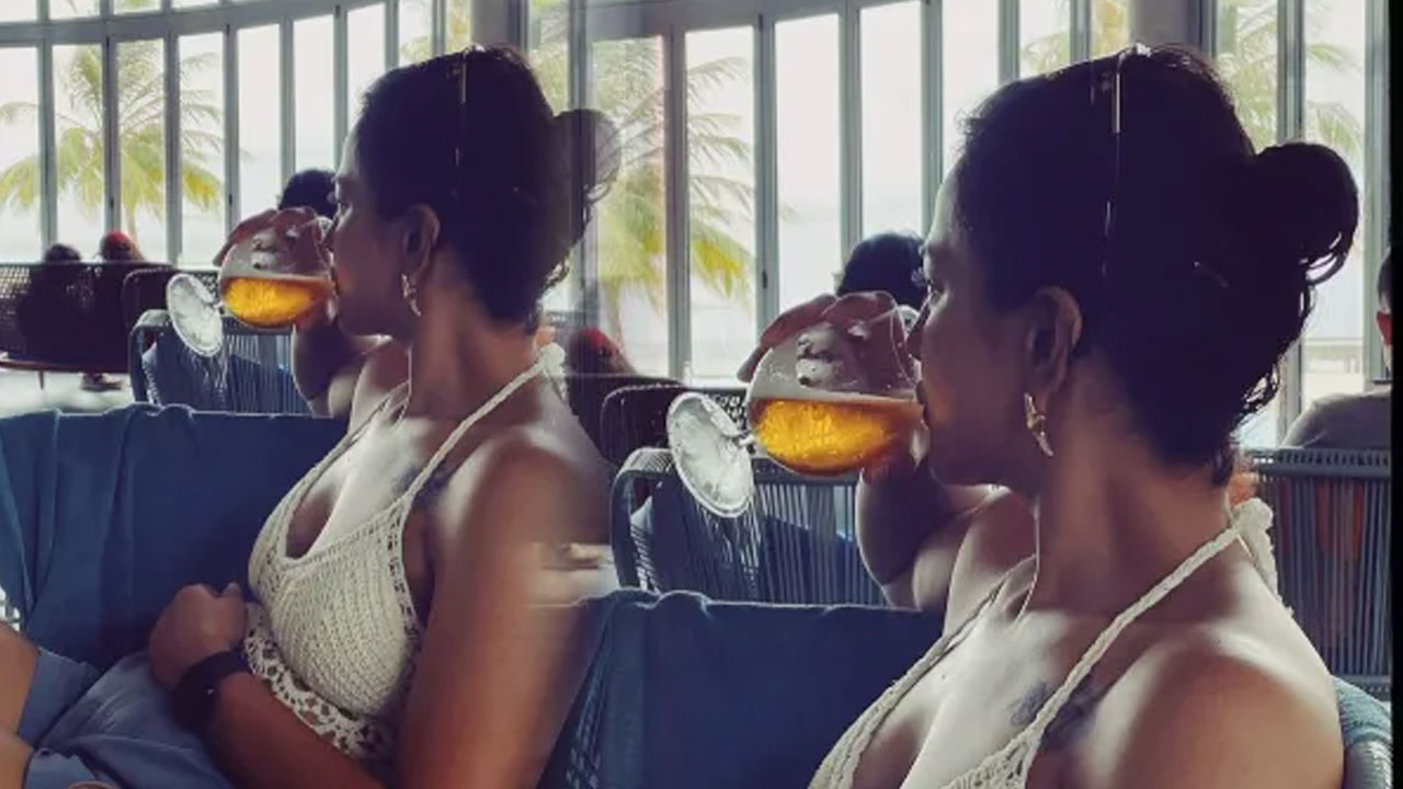 Nani | బీరు తాగుతూ కెమెరాకి చిక్కిన నాని హీరోయిన్.. ఆశ్చ‌ర్య‌పోతున్న ఫ్యాన్స్