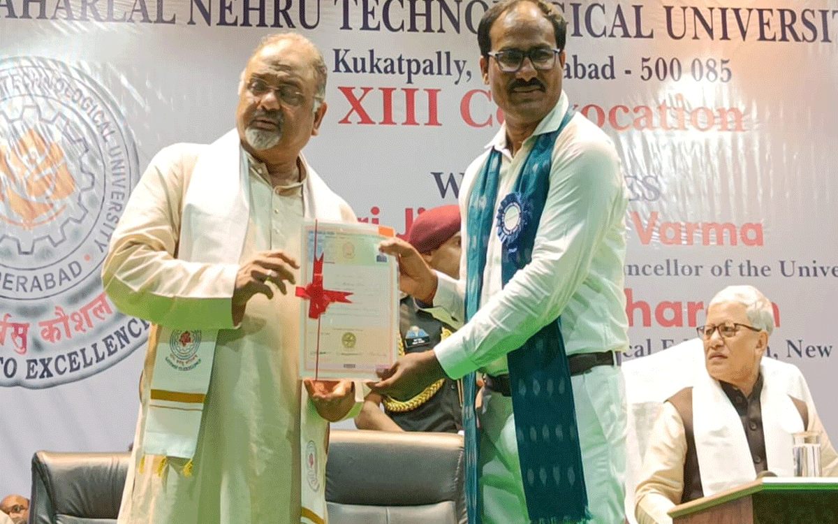 Khammam Rural : గుడిమల్లవాసి చేకూరి సుధాక‌ర్‌కు ఇంజినీరింగ్‌లో డాక్టరేట్