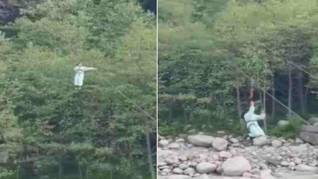 Watch: జిప్‌లైన్‌పై వేలాడుతూ వెళ్తున్న బాలిక.. తర్వాత ఏం జరిగిందంటే?
