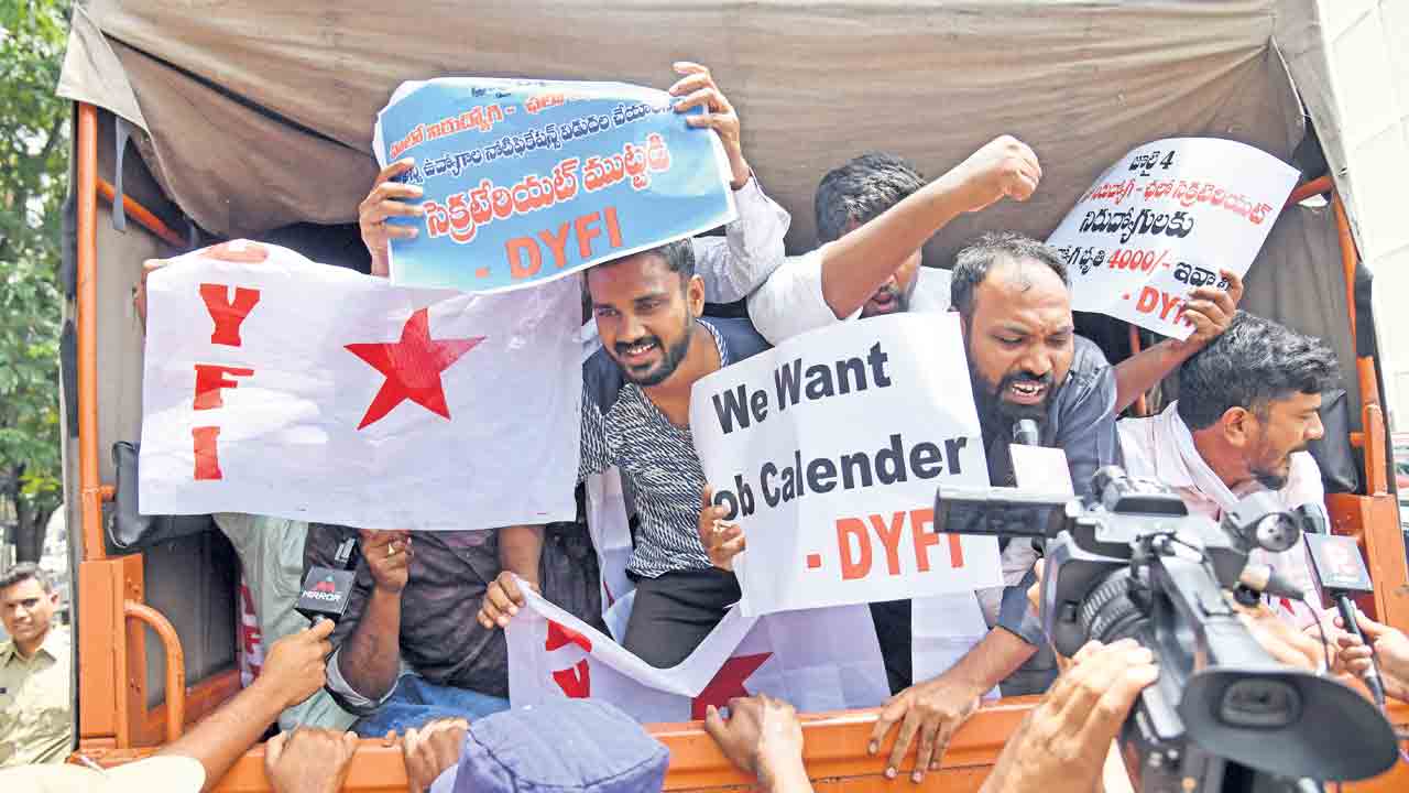 నిరుద్యోగ యువతపై దమనకాండ