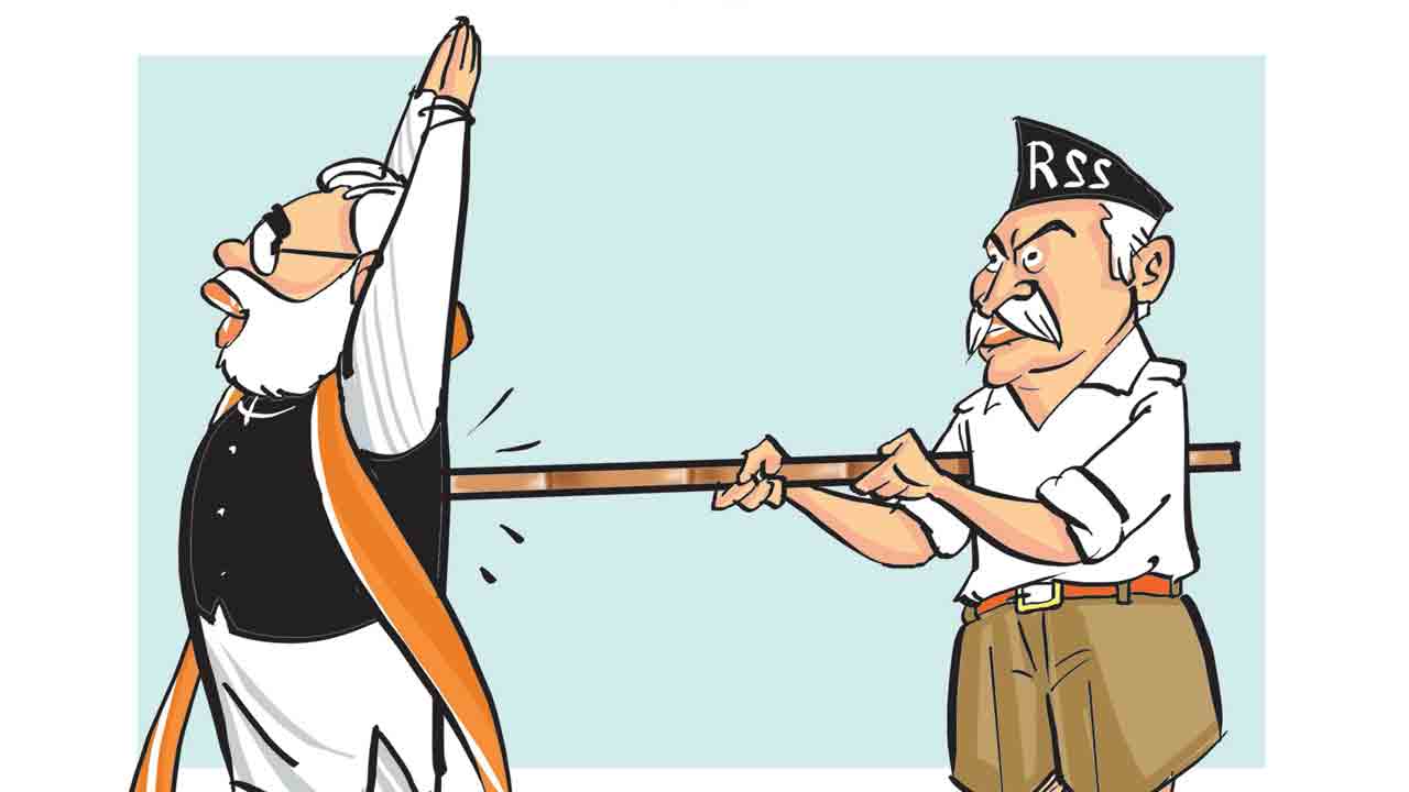 మోదీకి ఆరెస్సెస్‌ ముకుతాడు.. పాలనపై కూడా క్రమంగా పట్టు కోల్పోతున్న ప్రధాని