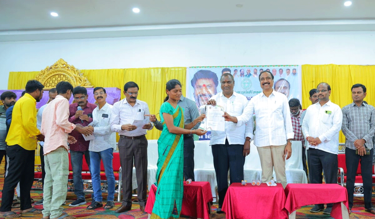 Ration card | రేషన్ కార్డు అనేది పేదల ఆత్మ గౌరవం.. రేషన్‌ కార్డుల పంపిణీలో మంత్రి అడ్లూరి లక్ష్మణ్ కుమార్