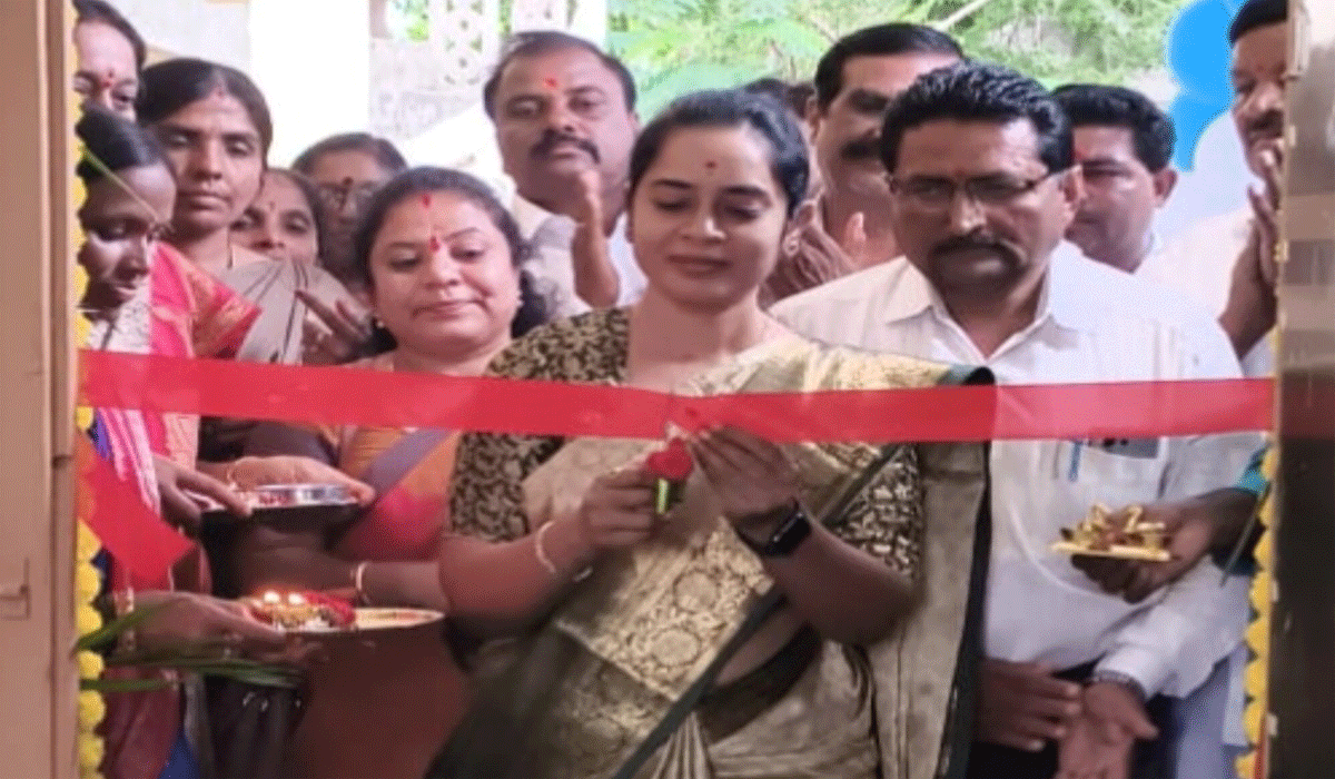 Anganwadi building | ‘నమస్తేతెలంగాణ’ కథనానికి స్పందించి అంగన్వాడీ భవనాన్ని ప్రారంభించిన అధికారులు