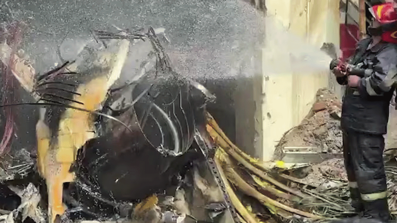 F7 jet crashes | ఘోర ప్రమాదం.. పాఠశాలపై కూలిన శిక్షణ విమానం