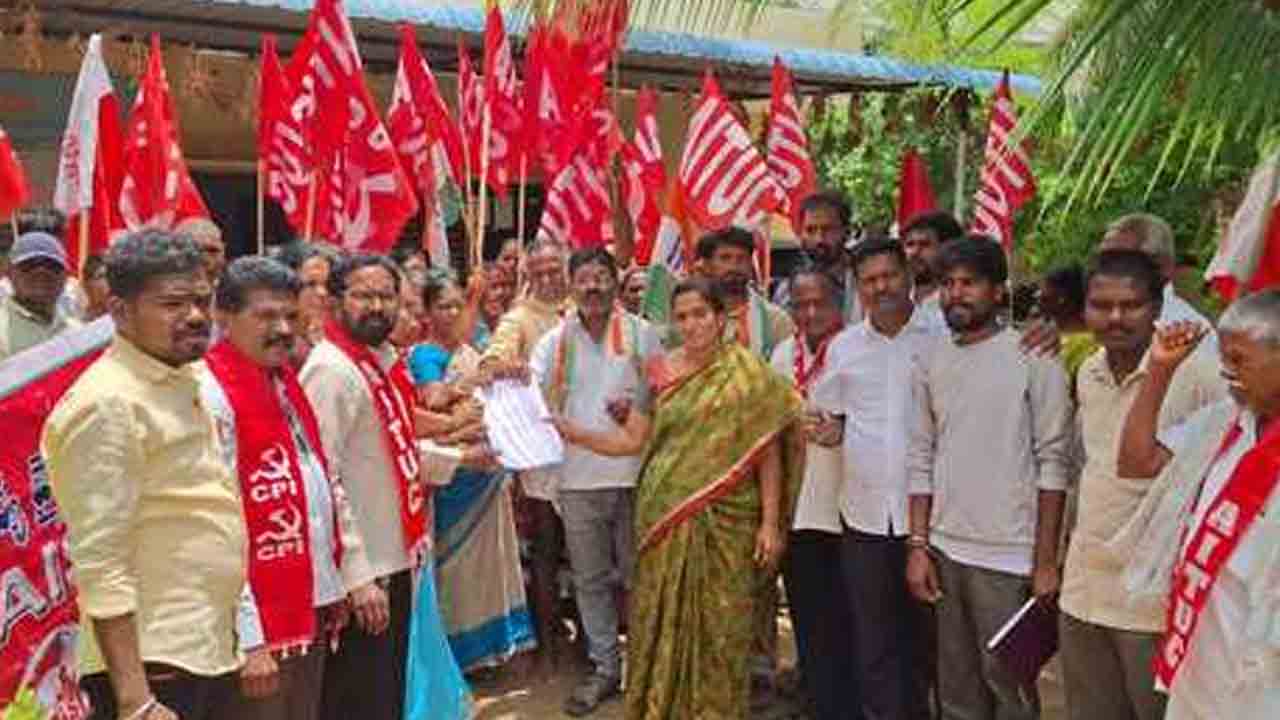 Labor codes | లేబర్ కోడులను రద్దు చేయాలని అచ్చంపేటలో భారీ ర్యాలీ