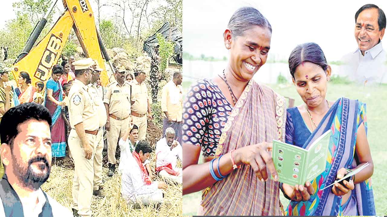 కేసీఆర్‌ పట్టాలిచ్చిండు.. రేవంత్‌ సాగును అడ్డుకుంటున్నడు