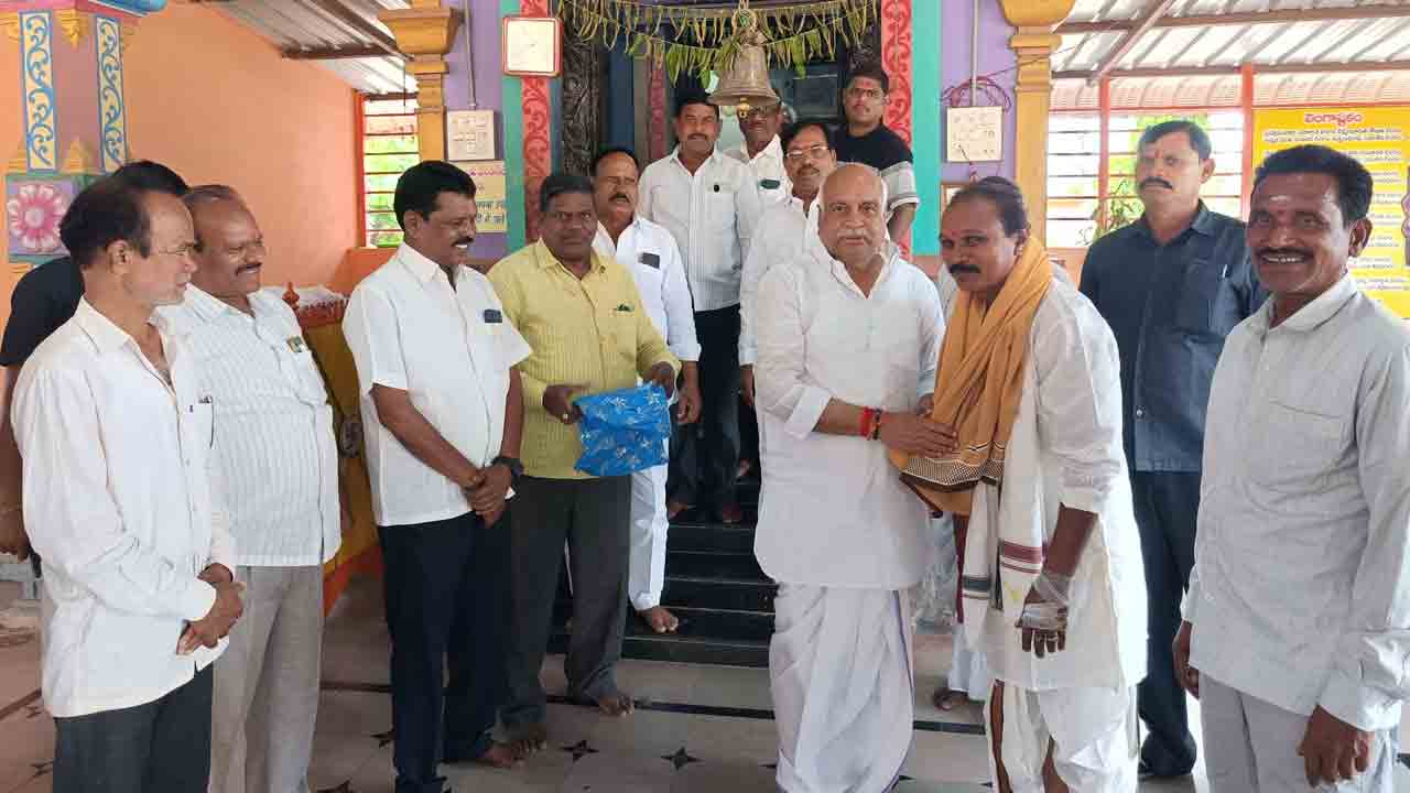 Saptami celebrations | ముగిసిన సప్తమి వేడుకలు..ప్రత్యేక పూజలు చేసిన ముధోల్ ఎమ్మెల్యే