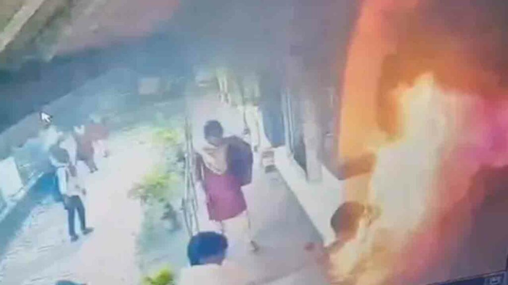 Student Sets Herself Ablaze
