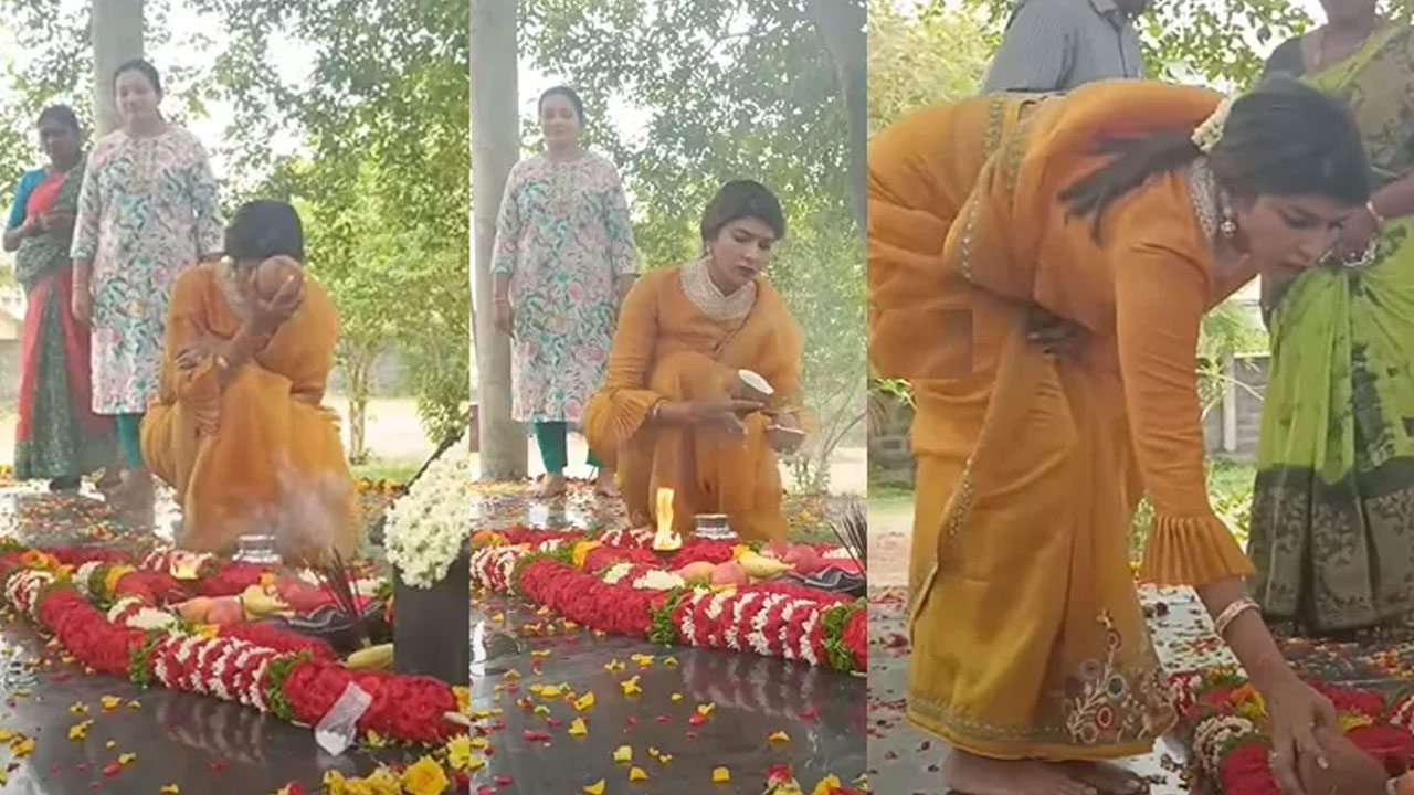 Manchu Lakshmi | తల్లి సమాధి వద్ద నివాళులు అర్పించి భావోద్వేగానికి గురైన మంచు లక్ష్మీ