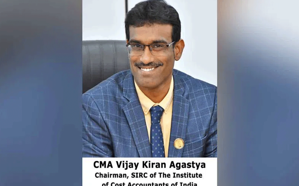 Hyderabad : ICAI-SIRC నూత‌న ఛైర్మన్‌గా విజయ్ కిరణ్ అగస్త్య