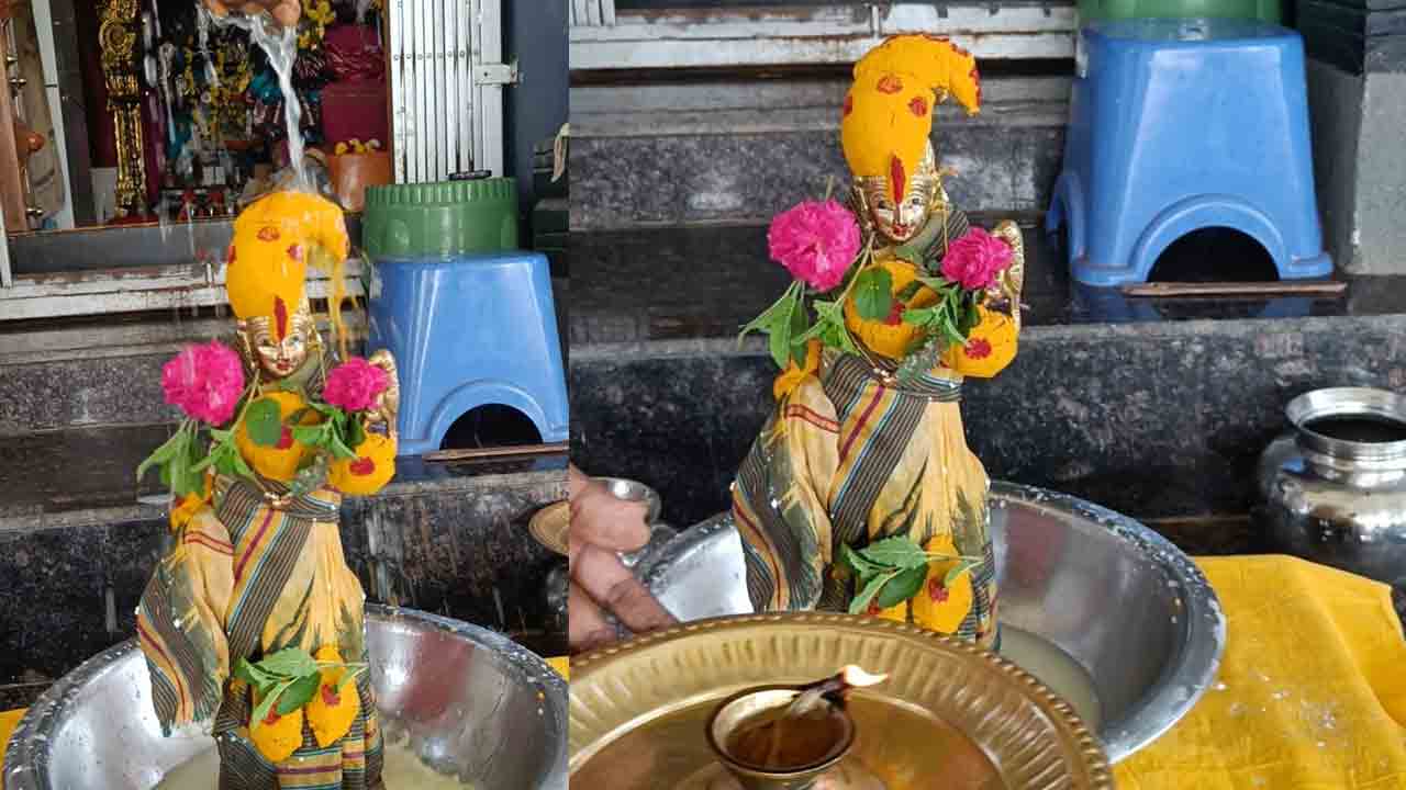Thangallapalli | శ్రావణ సోమవారం.. ఆండాళ్ అమ్మ వారికి పంచామృత అభిషేకం