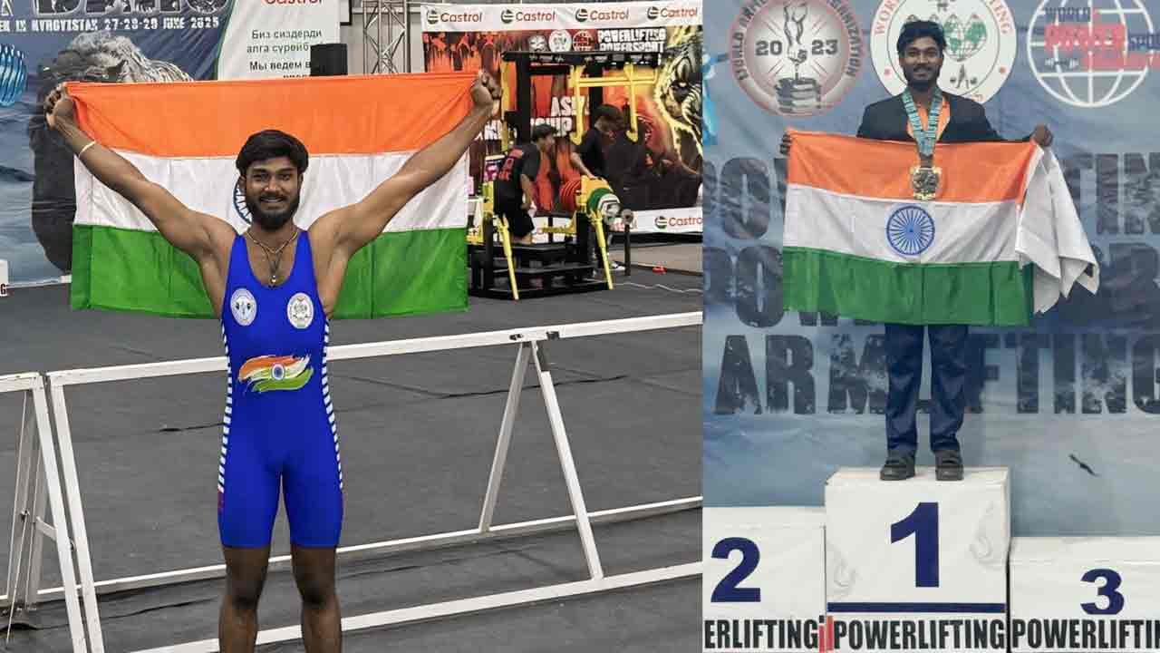 WPC ఆసియా ప‌వ‌ర్‌లిఫ్టింగ్ చాంపియ‌న్‌షిప్‌లో బంగారు ప‌త‌కం గెలుచుకున్న మాస్ట‌ర్ దీటి మ‌నోజ్ కుమార్..