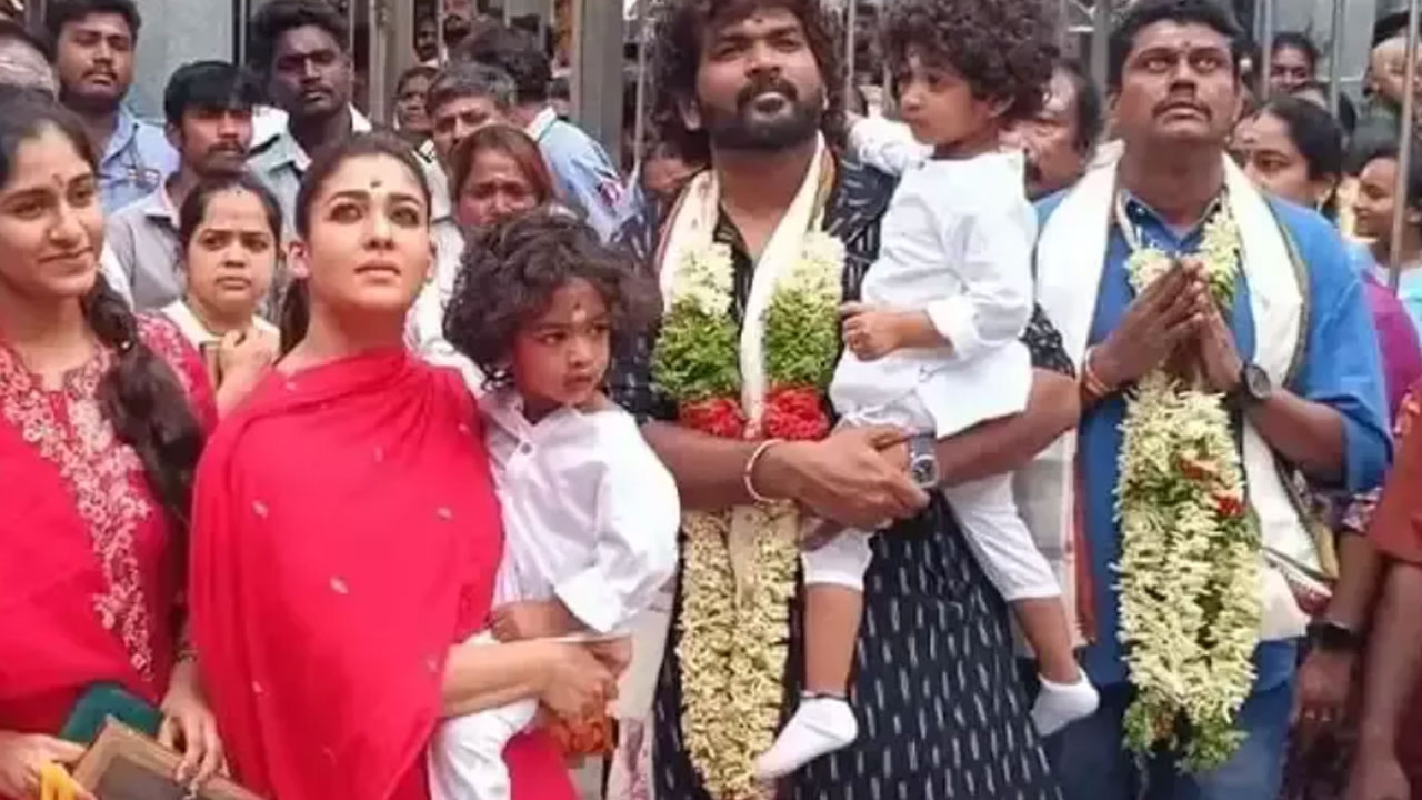 Nayanthara | గుడిలో భ‌ర్త‌తో క‌లిసి ప్ర‌త్యేక పూజ‌లు.. విడాకుల రూమ‌ర్స్‌కి న‌య‌న్ చెక్‌