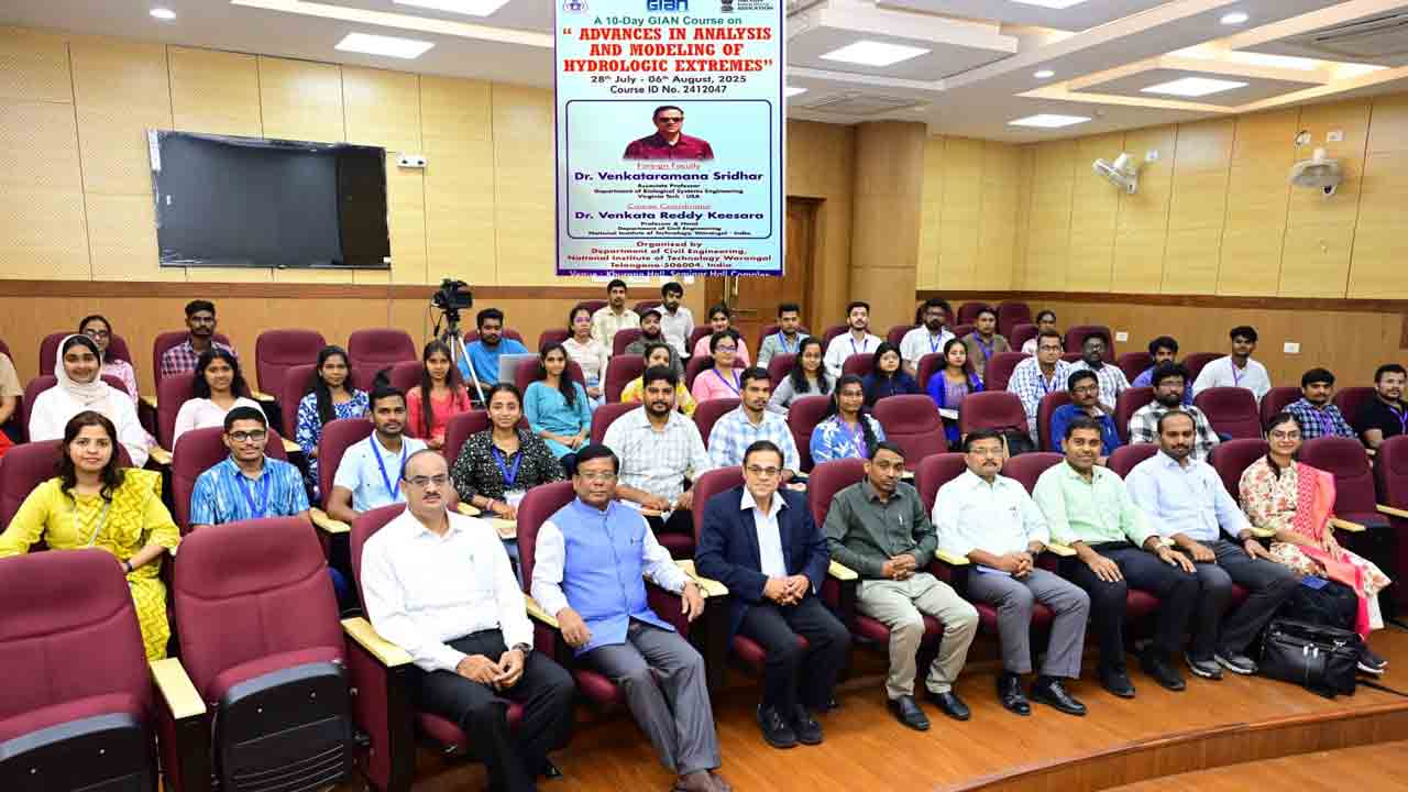 NIT | నిట్‌లో ‘హైడ్రాలజిక్‌ ఎక్స్​​‍ట్రీమ్స్​‍’పై జియన్‌ వర్క్​‍షాప్‌ ప్రారంభం