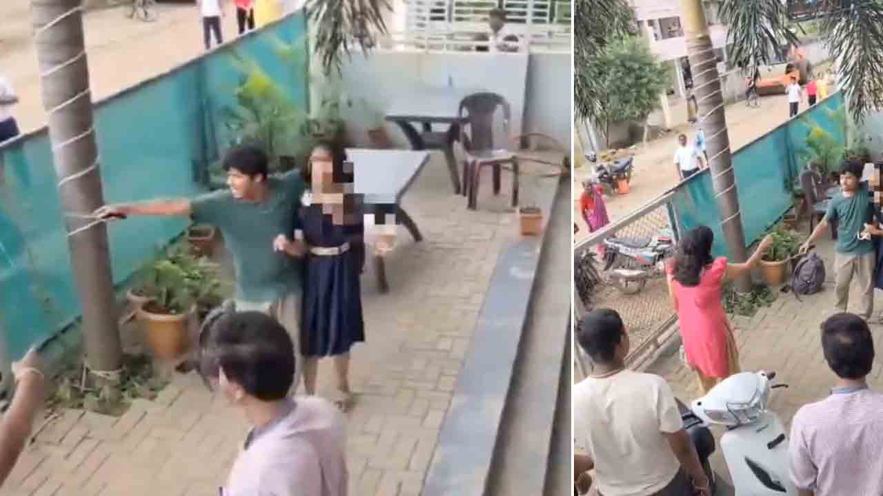 Viral Video | పదో తరగతి బాలిక మెడపై కత్తి పెట్టి.. ప్రేమించాలని బెదిరించిన యువకుడు.. వీడియో వైరల్‌