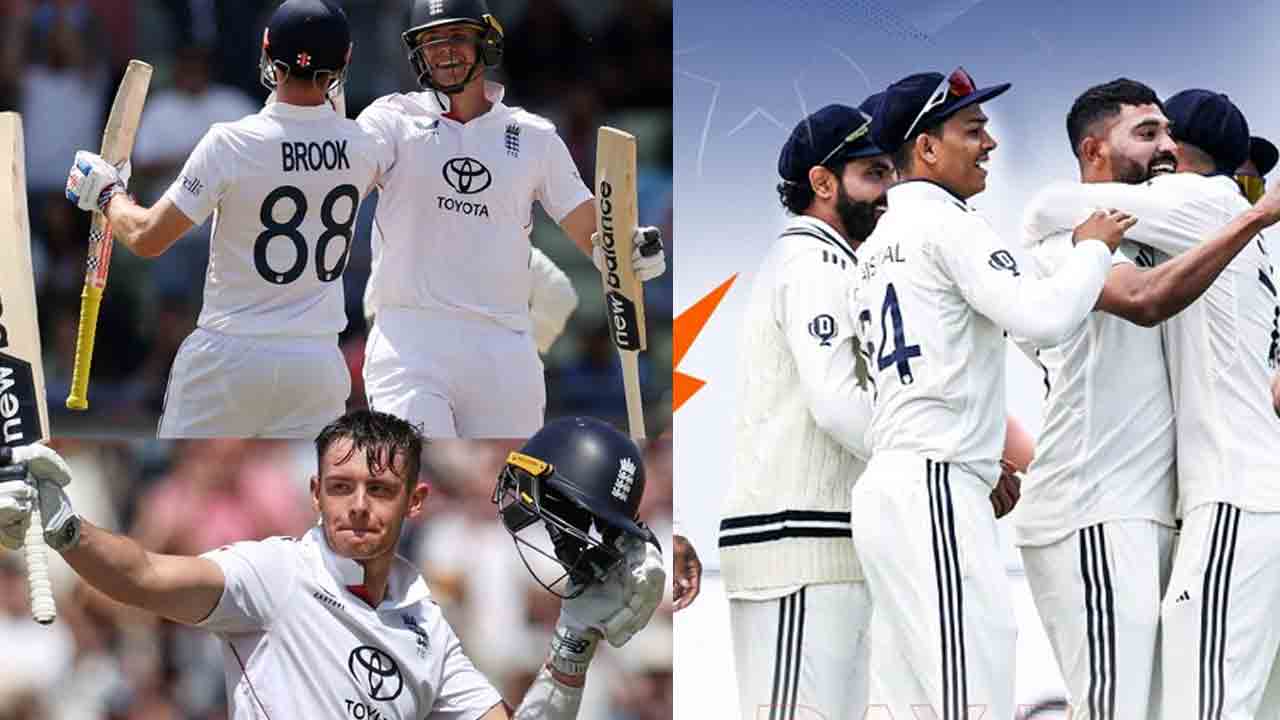 IND vs ENG | బజ్‌బాల్ ఆటతో ఇంగ్లండ్‌ను ఆదుకున్న బ్రూక్, స్మిత్.. లంచ్ టైమ్‌కు స్కోర్..!