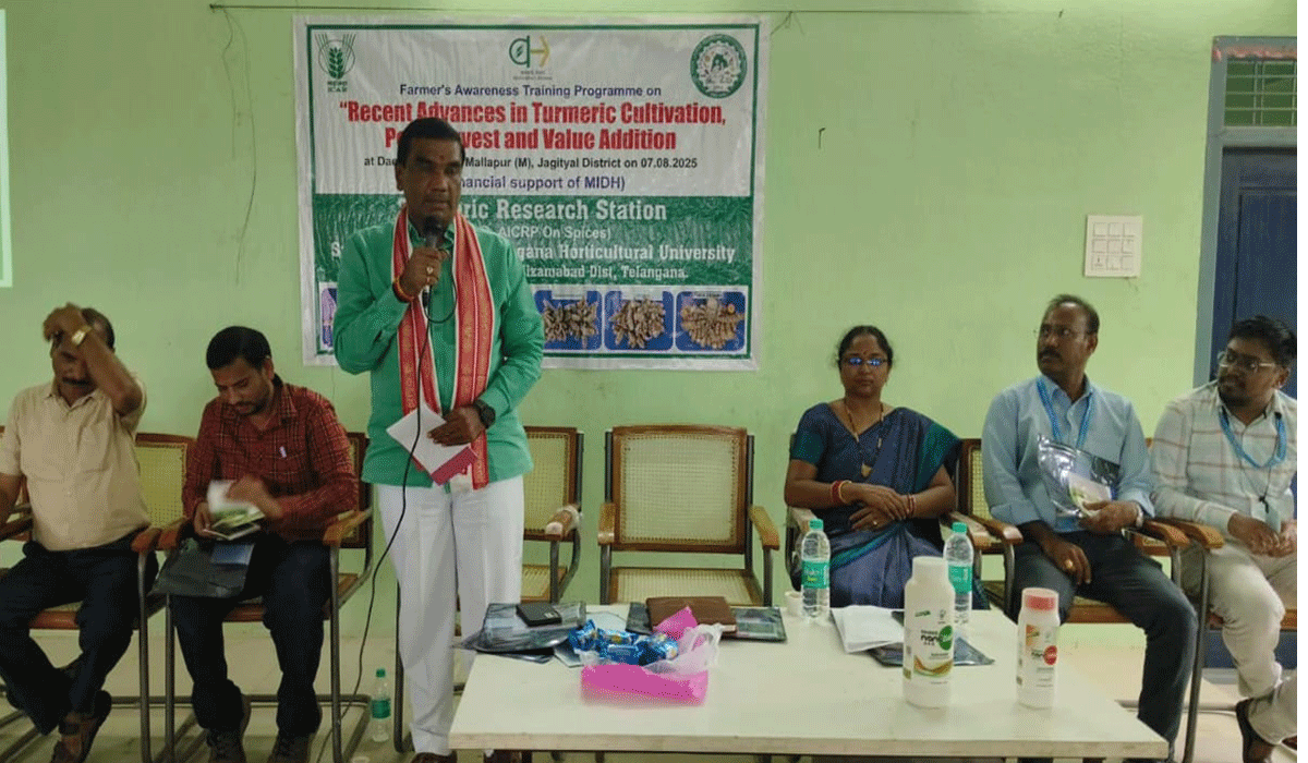 National Turmeric Board | రైతులు ఆధునిక పద్ధతుల్లో పసుపు పంటను సాగు చేయాలి.. జాతీయ పసుపు బోర్డు చైర్మన్ పల్లె గంగారెడ్డి