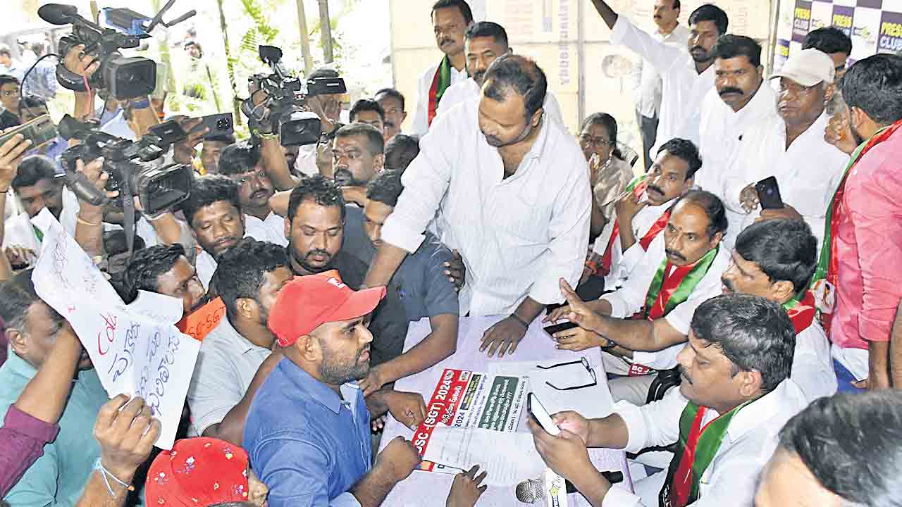 తీన్మార్‌ మల్లన్నకు నిరసన సెగ