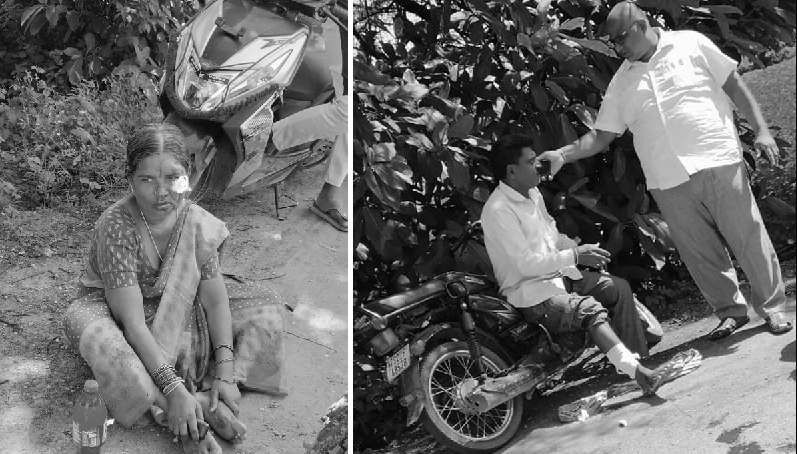 Road accident | రోడ్డు ప్రమాదంలో భార్యభర్తలకు తీవ్రగాయాలు