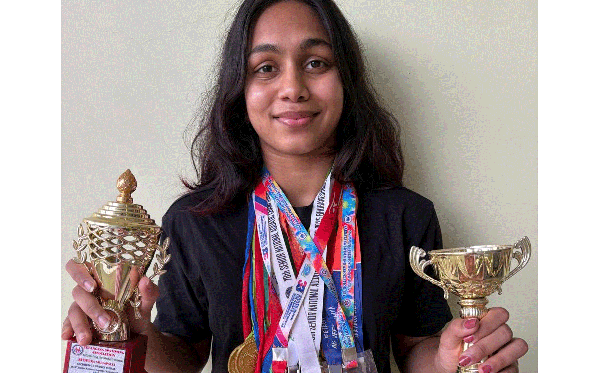 Asian Swimming Championships-2025 | ఏషియన్ స్విమ్మింగ్ ఛాంపియన్షిప్-2025కు ఇండియా తరఫున జిల్లా స్విమ్మింగ్ క్రీడాకారిణి మిట్టపల్లి రిత్విక ఎంపిక