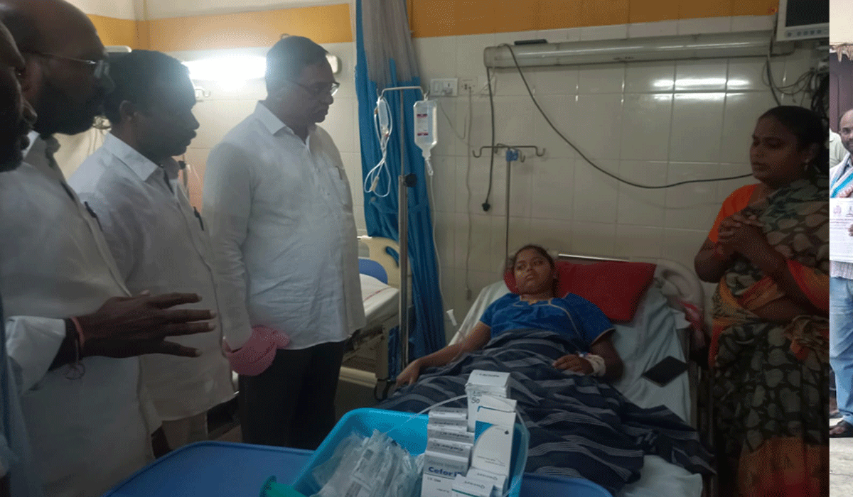 Dasari Manohar Reddy | నిమ్స్ దవాఖానలో అక్షరను పరామర్శించిన పెద్దపల్లి మాజీ ఎమ్మెల్యే దాసరి మనోహర్ రెడ్డి