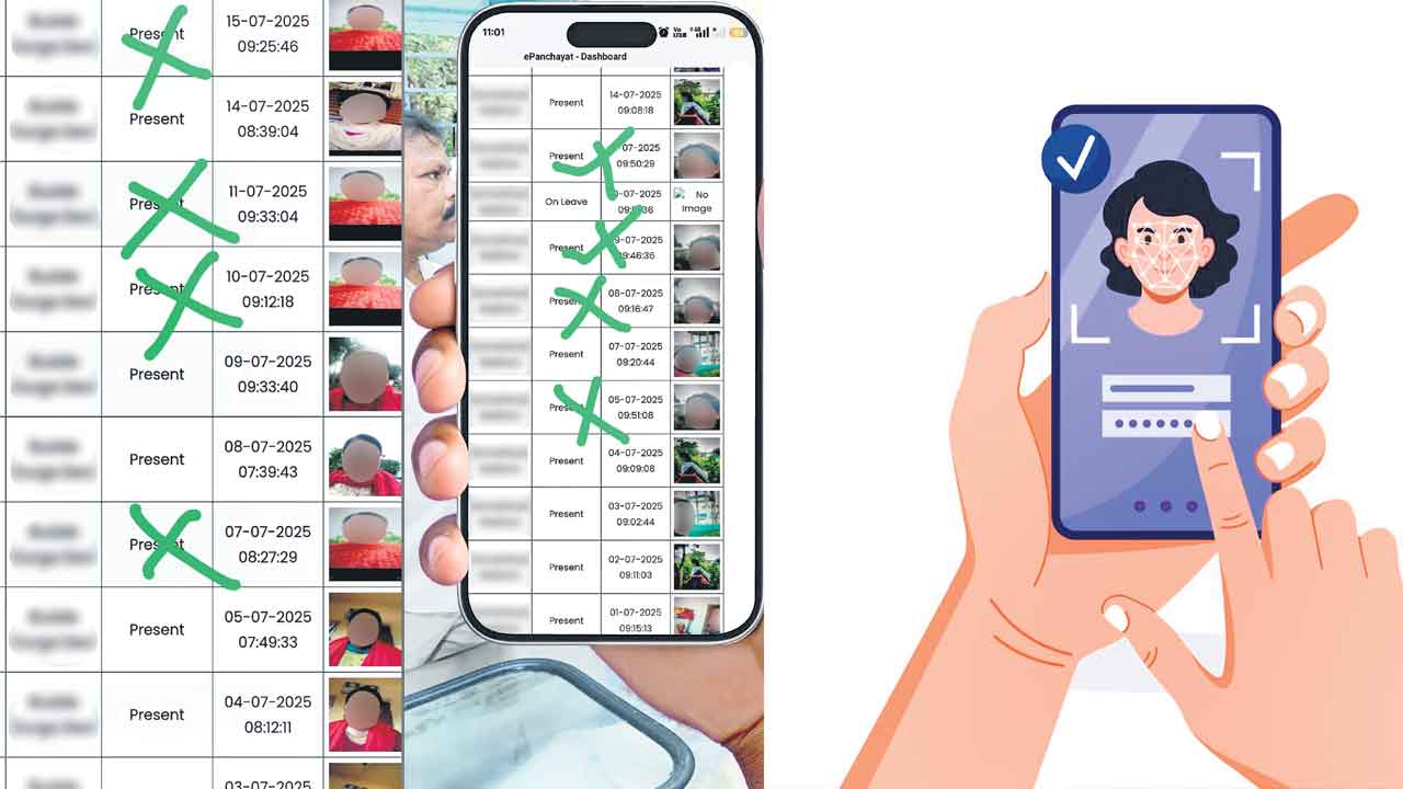 ఫేక్‌ అటెండెన్స్‌.. విధుల్లో లేకుండానే ఉన్నట్లు.. హాజరు వేసుకుంటున్న పంచాయతీ కార్యదర్శులు