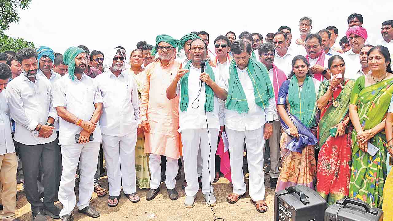 కన్నెపల్లి పంప్‌హౌస్‌ ముట్టడి… మోటర్లు వెంటనే ఆన్‌ చేసి నీళ్లు ఎత్తిపోయాల్సిందేనని డిమాండ్‌