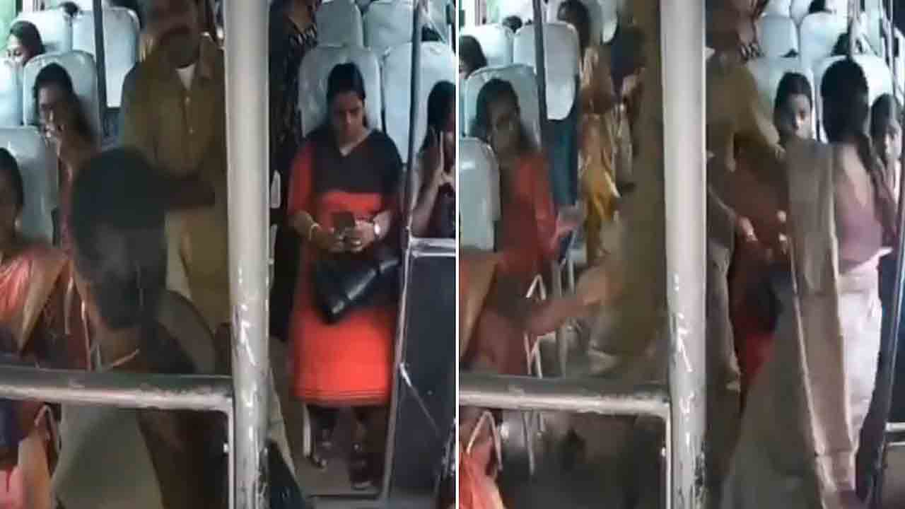 Shocking Video | కదులుతున్న బస్సులో నుంచి కిందపడిపోయిన మహిళ.. షాకింగ్‌ వీడియో