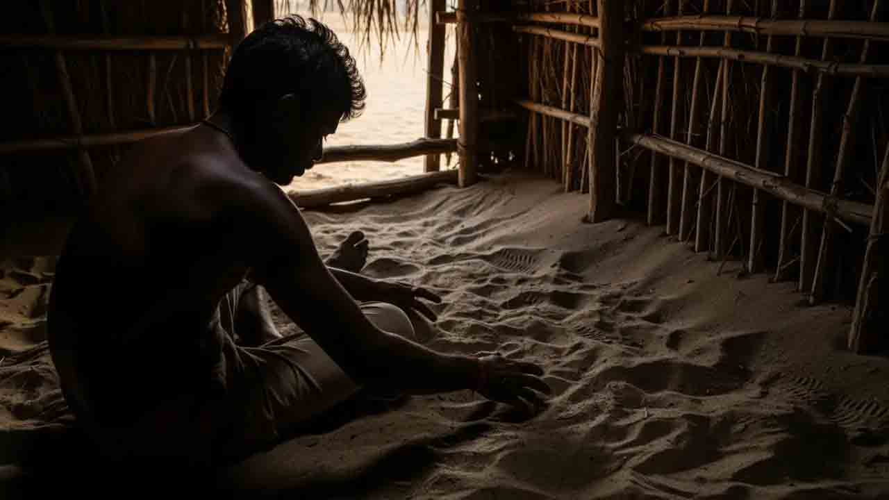 Crime news | కన్నతల్లిని నరికిచంపి.. శవం పక్కన కూనిరాగాలు.. ఇసుకతో ఆటలు..!