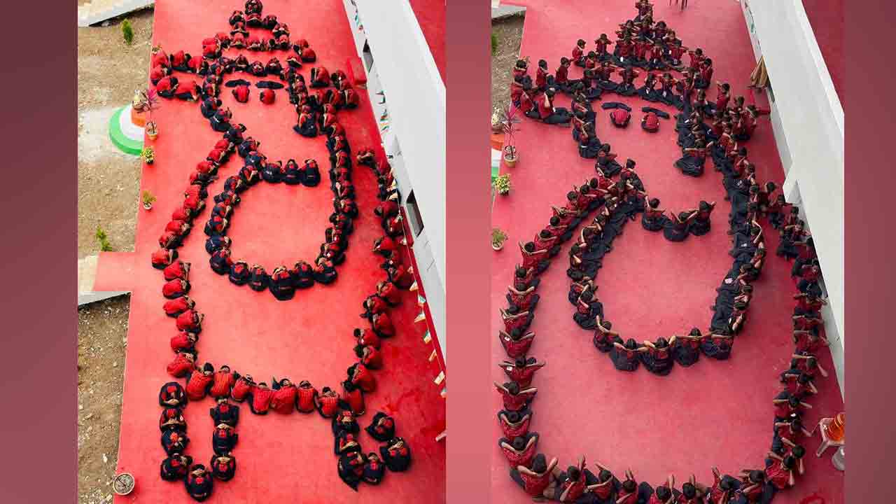 Students Ganesha | వినాయకుడే దిగి వచ్చాడా..? గణేశుడిని కండ్ల ముందుంచిన విద్యార్థులు