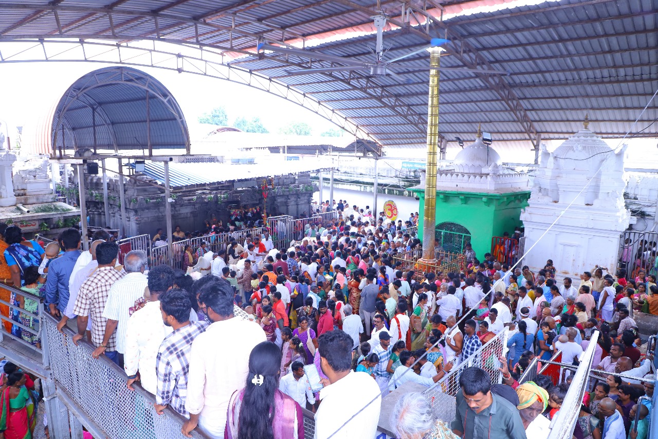 భారీగా భక్తులు తరలిరావడంతో కోడెమొక్కులు చెల్లించుకునేందుకు భారీగా సమయం పట్టింది. 