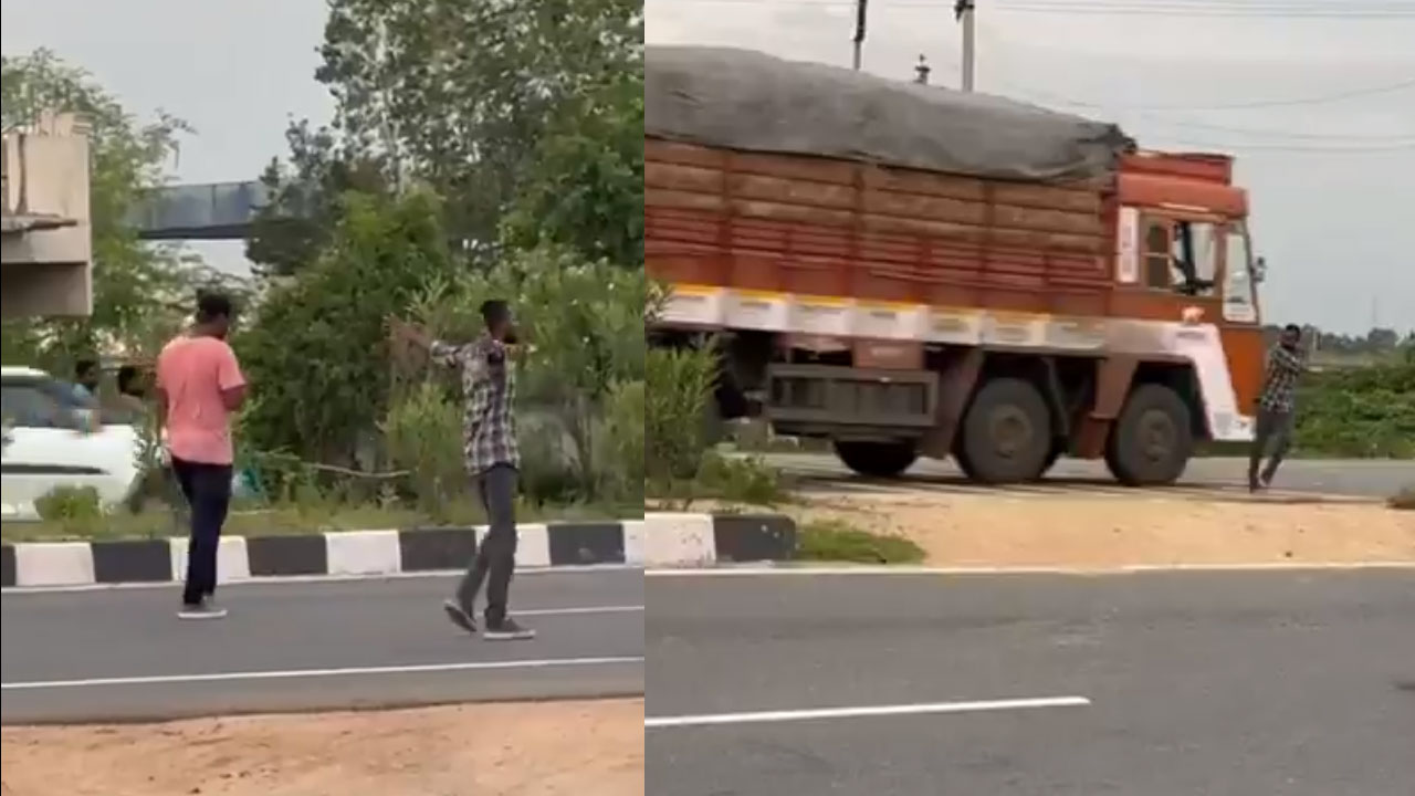 Ganja | న‌ల్ల‌గొండ జిల్లాలో న‌డిరోడ్డుపై గంజాయి బ్యాచ్ వీరంగం.. వీడియో