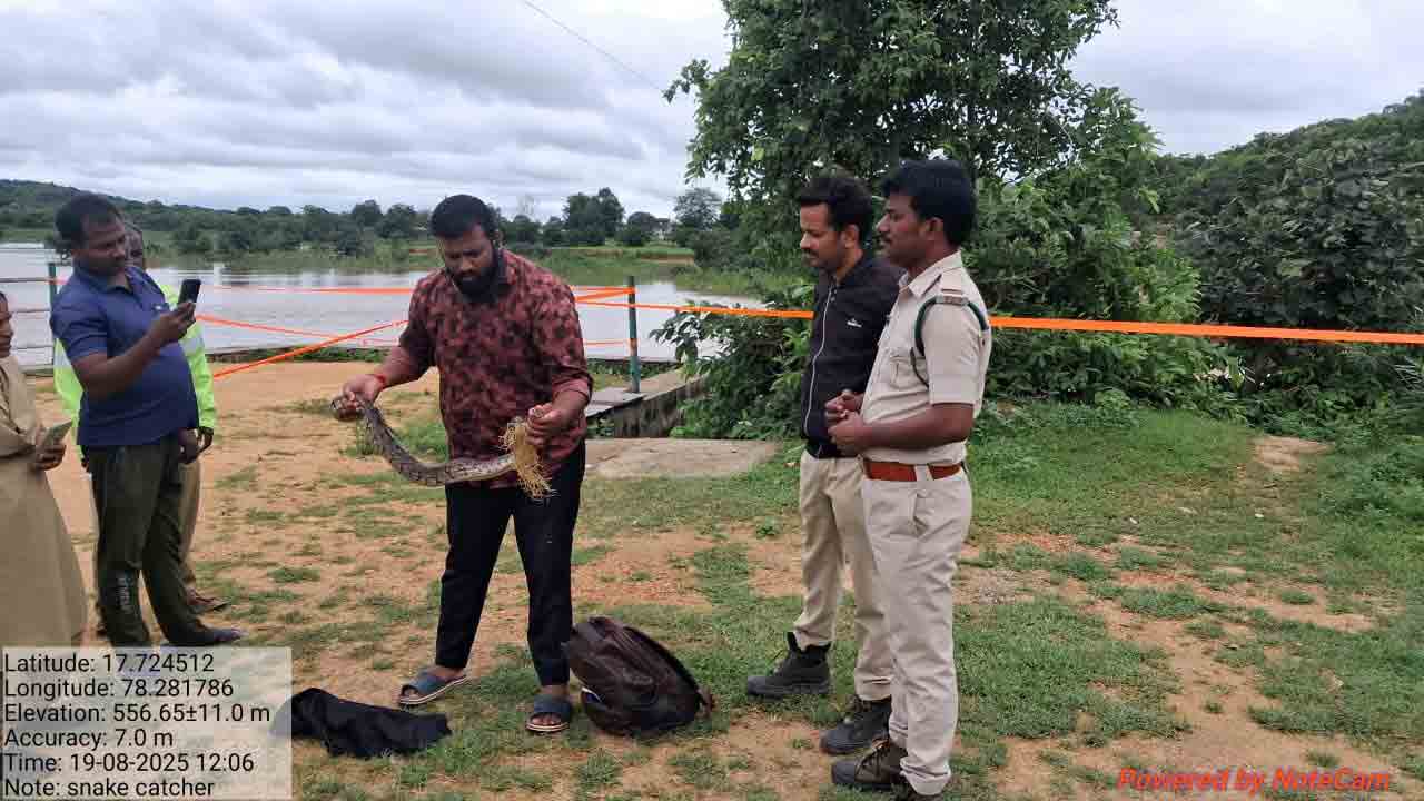 Python | చేపల కోసం వల వేస్తే.. కొండచిలువ పడింది