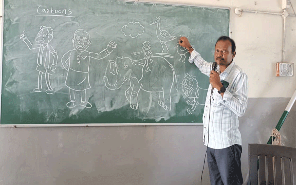 kethepally : సృజనాత్మక ఆలోచనతో కళాత్మక బొమ్మలు : ప్ర‌ముఖ కార్టూనిస్ట్ వ‌డ్డేప‌ల్లి వెంక‌టేశ్‌