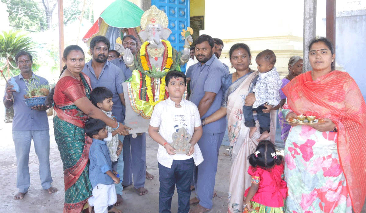 Odela Mallanna Temple | ఓదెల మల్లన్న ఆలయంలో నెలకొల్పిన వినాయకుడి నిమజ్జనం